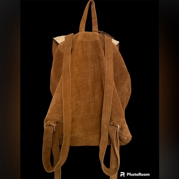 Jane Marie genuine leather cowhide speckle gold backpack - Picture 12 of 12